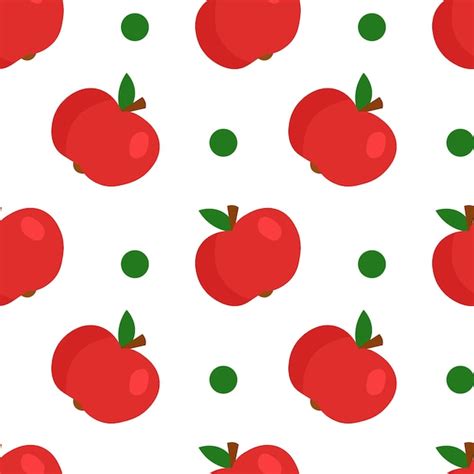 Modèle Sans Couture Fruité De Pommes Rouges Pour Imprimer Des