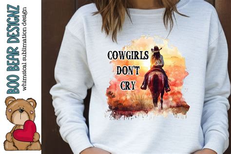 Cowgirls Dont Cry Clipart So Fontsy