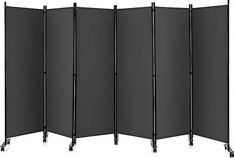 Amazon Goflame Panel Folding Room Divider Ft Rolling Privacy