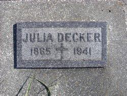 Julia Decker M Morial Find A Grave