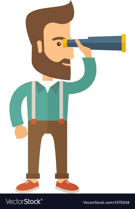 Man With Binoculars Clipart