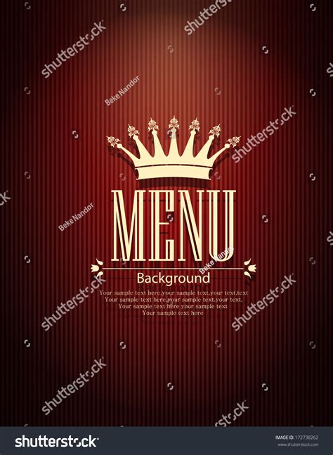 Restaurant Menu Design Stock Vector Royalty Free 172738262