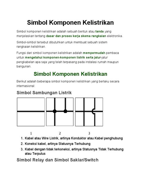 Simbol Komponen Kelistrikan Pdf