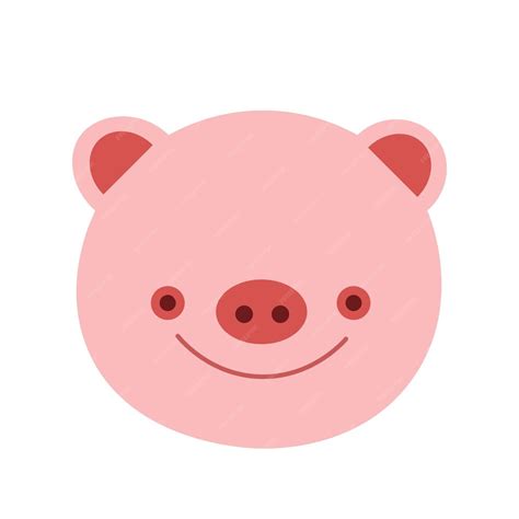 Premium Vector Pig Illustration Vector Cartoon Pig Head On White