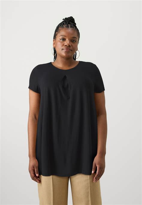 Anna Field Curvy T Shirt Basic Czarny Zalando Pl