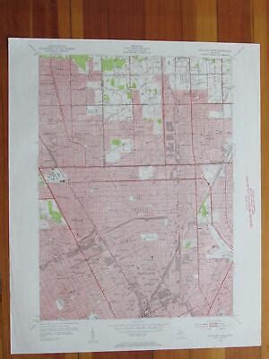 Highland Park Michigan 1954 Original Vintage USGS Topo Map | eBay