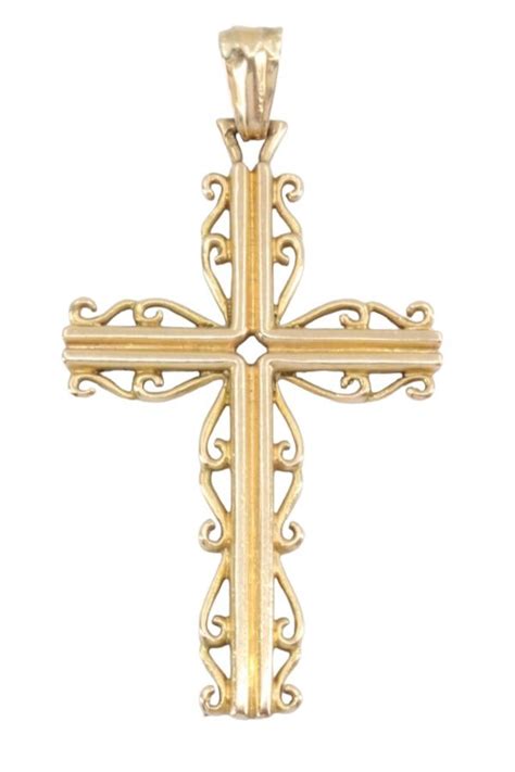 Pendentif Croix Ancienne Ajouree Or K Occasion