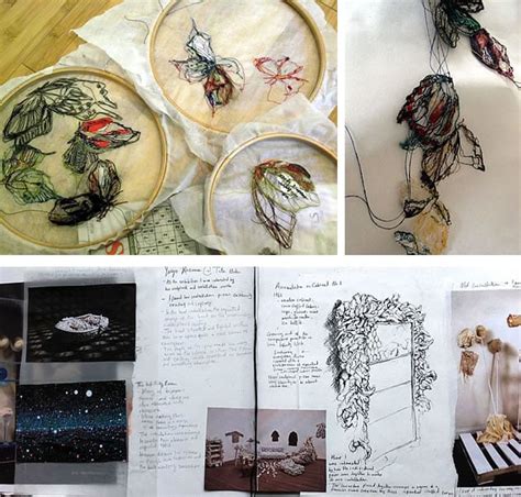 A Level Textiles Beautiful Sketchbook Pages