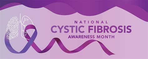 National Cystic Fibrosis Awareness Month Vector Web Banner For Social