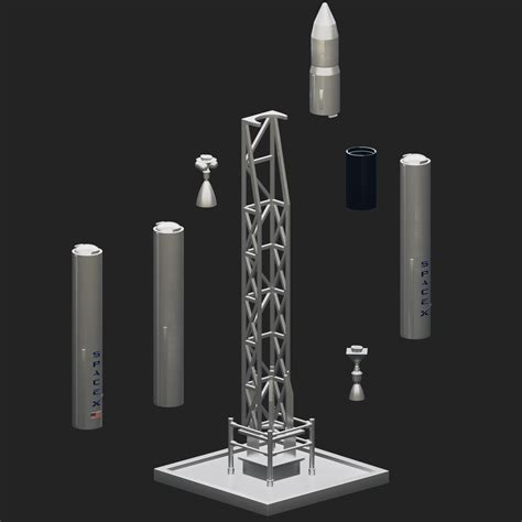 3D file Falcon 1 Rocket SpaceX・3D print design to download・Cults