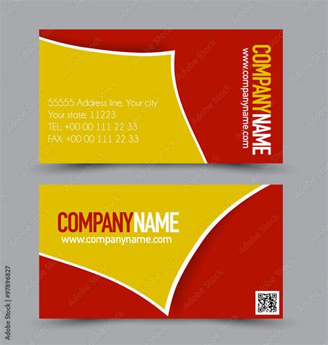 Vetor De Business Card Design Set Template For Company Corporate Style