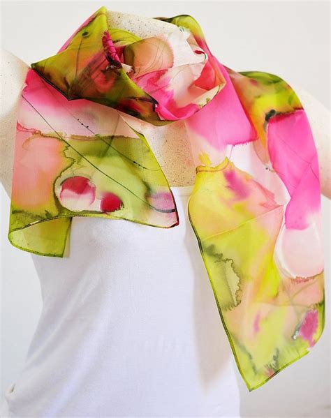 Silk Scarf Handmade Unique Silk Accessories T Idea Beautiful