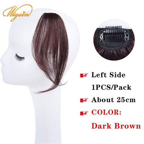 Side Bangs Clip Hairpiece Middle Part Bangs Hair Extensions Clip In The