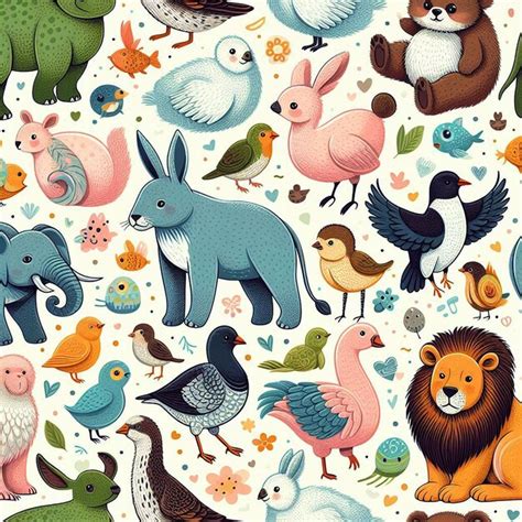 Doodle Animals Pattern PSD, 800+ High Quality Free PSD Templates for ...