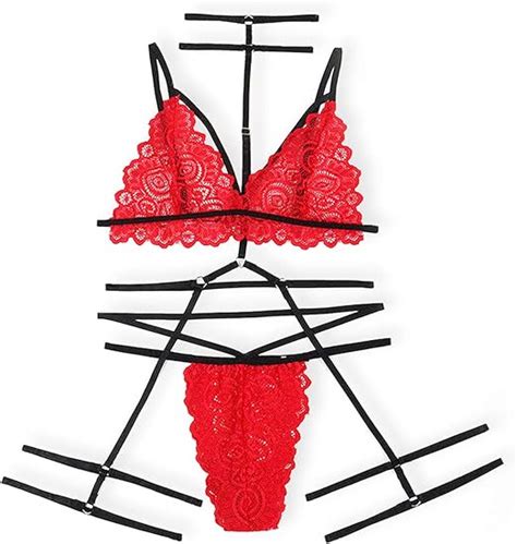 Xuthuly Erotische Dessous Set Sex Erotische UnterwäSche Mit Tanga Damen Reizwäsche Erotik