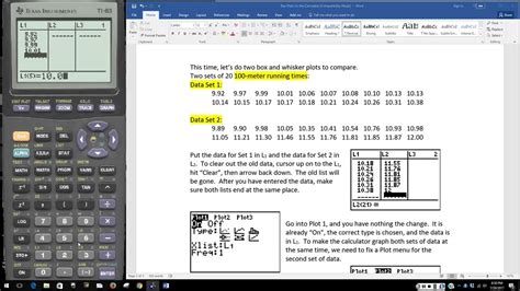 Boxplots On The Calculator Youtube