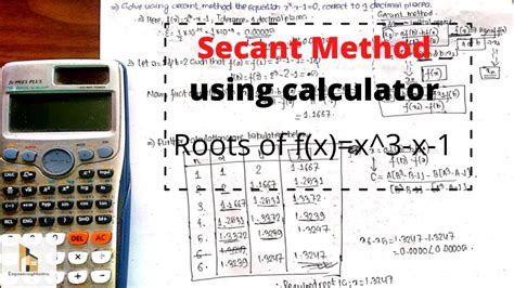 Secant Method Secant Method By Using Calculator X 3 X 1 Secant