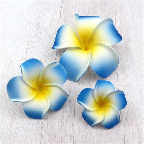 Pcs Hawaiian Flowers Fake Plumeria Foam Frangipani Flower Heads