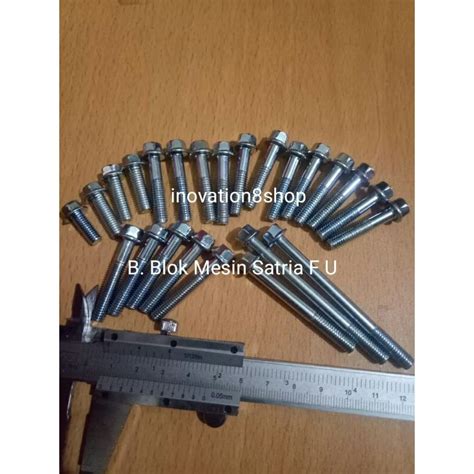 Jual BAUT BLOK MESIN SET MOTOR SATRIA FU ISI 24 PCS Shopee Indonesia