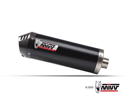 Ktm Smt Exhaust Mivv Oval Black Stainless Steel With Carbon Cap Kt