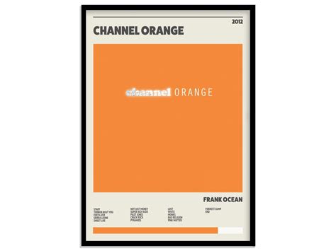 Frank Ocean Channel Orange Retro Music Album Poster Premium Matte