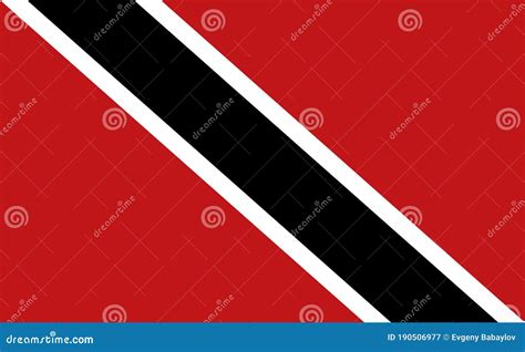 Trinidad And Tobago National Flag In Exact Proportions Vector Stock Illustration