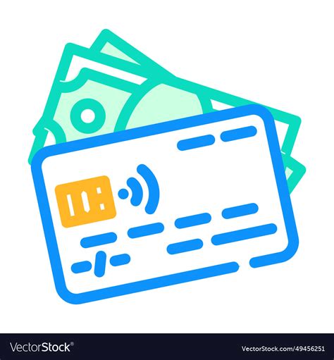 Credit Card Money Bank Payment Color Icon Vector Image