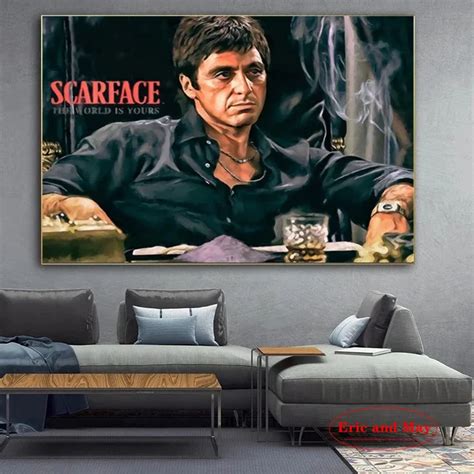 Al Pacino Affiches Et Imprimés De Film Graffiti Scarface Toile De