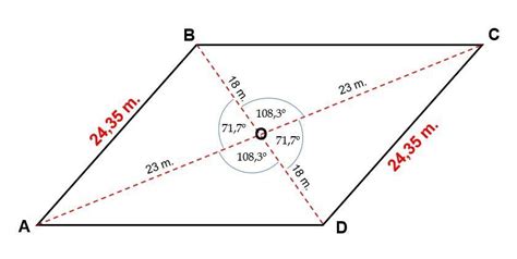 Los Diagonales De Un Paralelogramo Miden M Y M Respectivamente Y