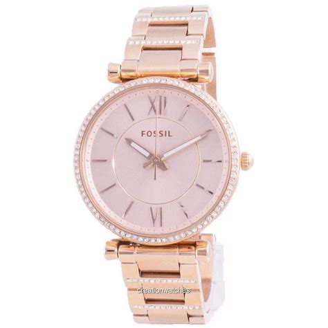 Reloj Fossil Carlie Diamond Accents Quartz Es Para Mujer Es