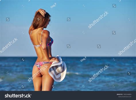 Sexy Back Beautiful Woman Bikini On Stock Photo 1383246809 Shutterstock
