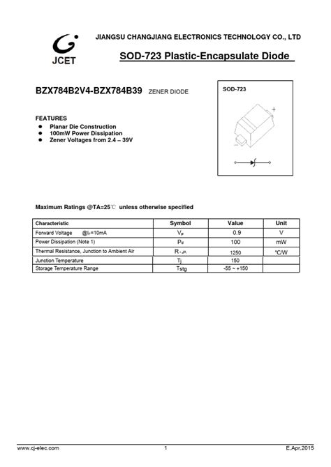 Bzx784b30 Datasheet Zener Diode