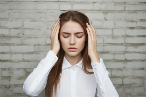 Premium Ai Image A Woman With Her Hands On Her Head