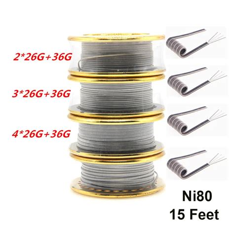 Ni80 Wire Clapton Fused Double Triple Four Core Heating Coil Jig 26G 15