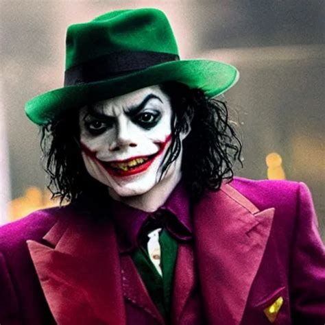 Michael Jackson As The Joker Movie Frame Stable Diffusion