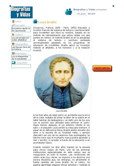 Biografía De Louis Braille Revolución Del Sistema Braille En Pocas