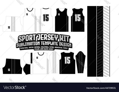 Brooklyn Nets Jersey Design Template Pattern 171 Vector Image