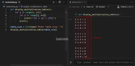 How To Display Multiplication Table In Python For Beginners