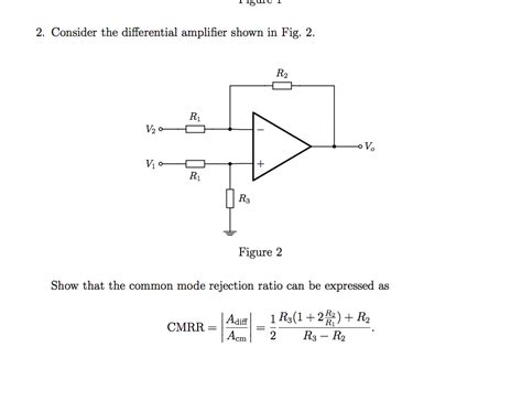 Solved Consider The Differential Amplifier Shown In Fig Chegg