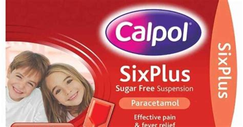 Calpol Sixplus Suger Free Suspension Sachets 12 Sachets Dock Pharmacy