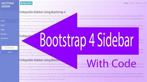 Bootstrap 4 Sidebar Menu With Submenu Responsive With Code 2018 Youtube