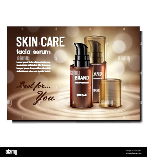 Skin Care Facial Serum Promotional Poster Vector Stock Vector Image And Art Alamy