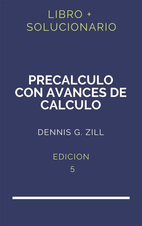 Solucionario Precalculo Matematicas Para El Calculo 6 Edicion PDF Libro