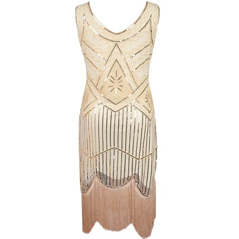 Gamivast Women S S Vintage Sequin Embellished Flapper Mini Dress