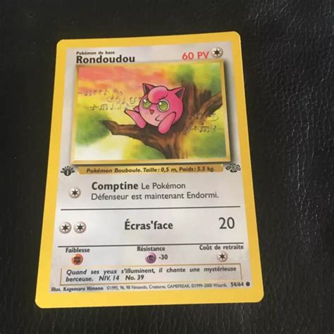 CARTE POKÉMON RONDOUDOU 54 64 EDITION 1 ED1 Jungle VF FR EUR 4 00