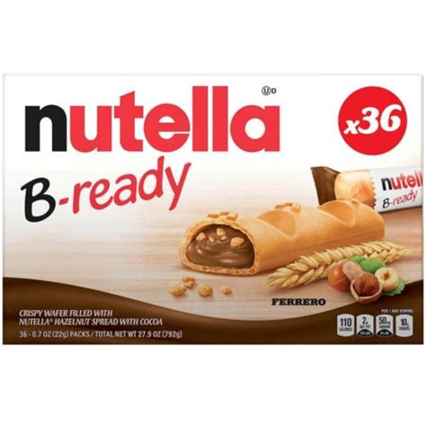 Nutella B Ready Crispy Wafers Oz Count Oz Total Kosher