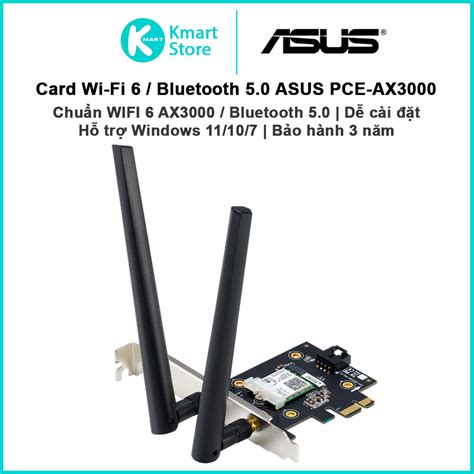 Card thu WIFI ASUS PCE AX3000 WIFI 6 AX3000 băng tần kép Bluetooth