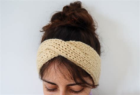 Turban Style Knit Headband Pattern Digital Download Knit Ear Etsy