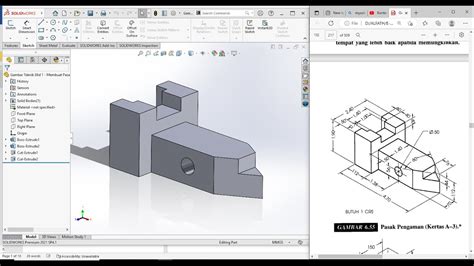 Tutorial Solidworks Untuk Pemula Gambar Teknik Jilid Pasak