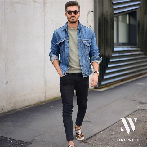 MEN S GREY DENIM JACKET OUTFITS Google Search Denim Jacket Outfit